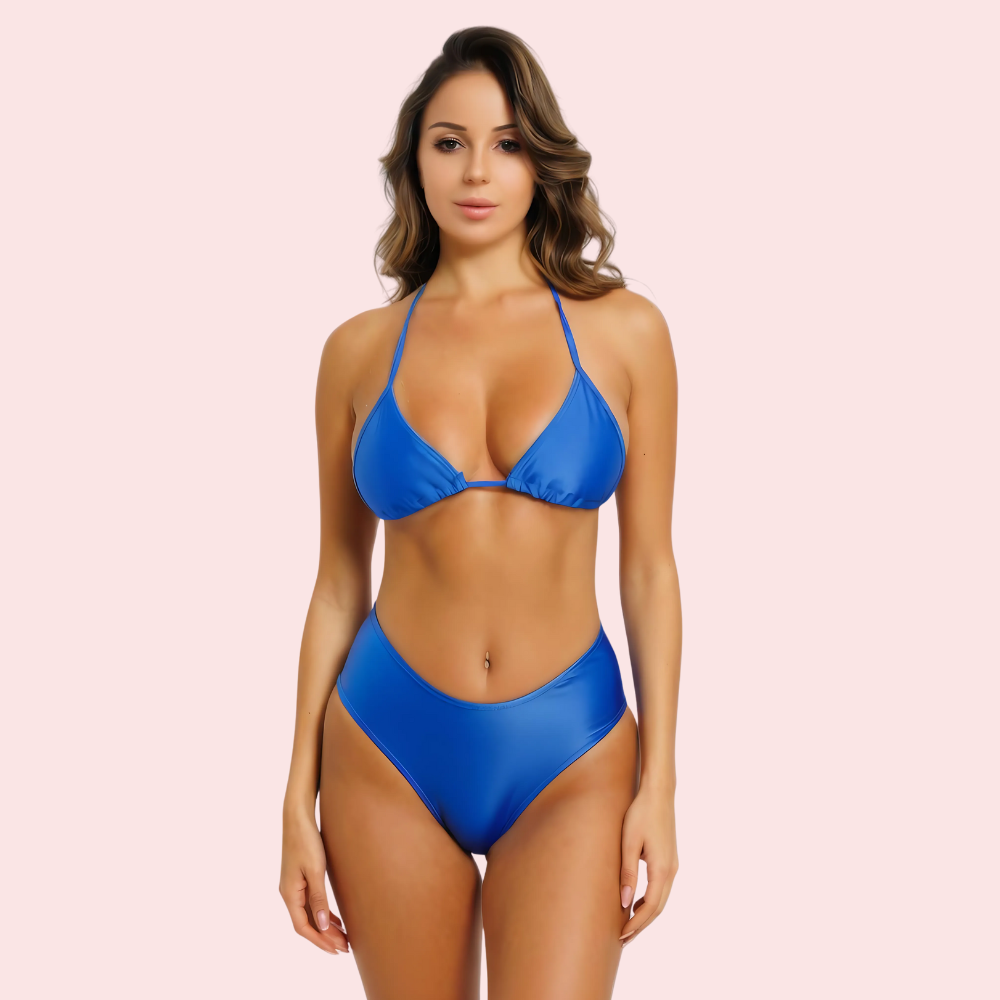 Classic Royal Blue High-Cut Bikini Bottom (Bottom Only)